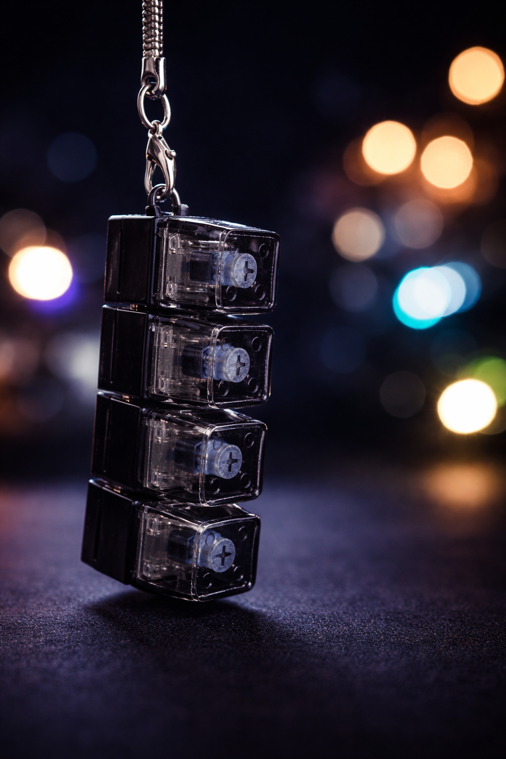 Fidget Keyboard Keychain - Black